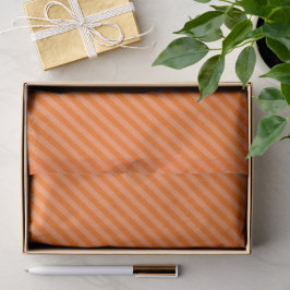 Papel De Seda Franjas Naranjas y Naranja Pálido
