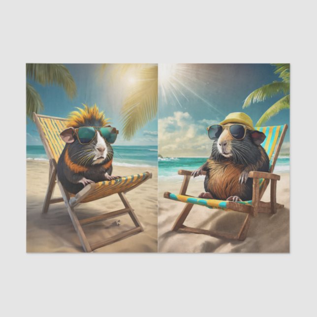 Papel De Seda Frankie G & Gerald, Guinea Cerdos Vaca (Anverso)