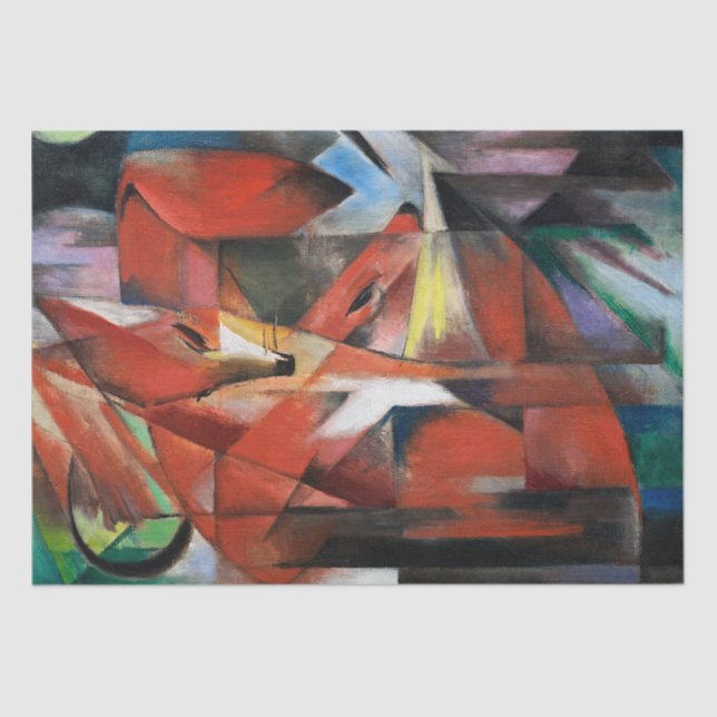 Papel De Seda Franz Marc | Los zorros (1913) (Anverso)