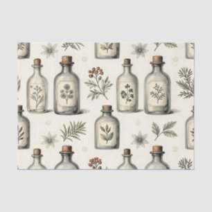 Papel De Seda Frascos Antiguos de Hierbas de Botica Patrón