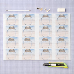 Papel De Seda Frascos individuales y decoupage de fondo costero