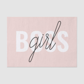Papel De Seda Frase del jefe del Chica rosado Pastel moderno