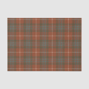 Papel De Seda Fraser Red Weathered Scottish Tart Scottish Tartán