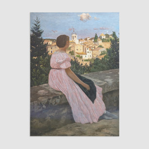 Papel De Seda Frederic Bazille - El vestido rosa