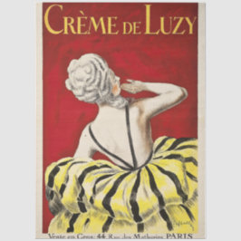 Papel De Seda French art nouveau beauty Creme de Luzy advertisem
