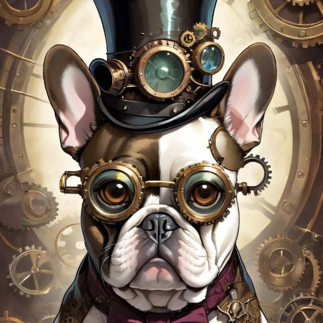 Papel De Seda French Bulldog steampunk Puppy v3 (Subido por el creador)