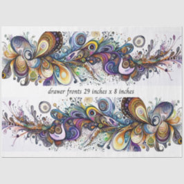 Papel De Seda Frente de Cajón Decoupage 29x8 Motivo Lágrima Vibr