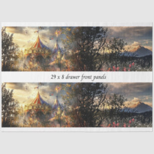 Papel De Seda Frente de Cajón Decoupage Gran Panel Carnaval 