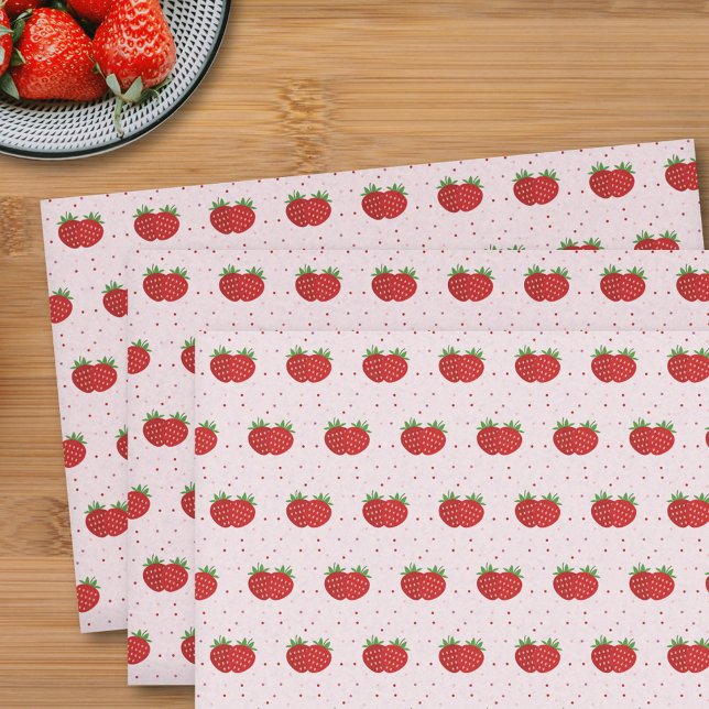 Papel De Seda Fresa (Strawberry Tissue Paper)