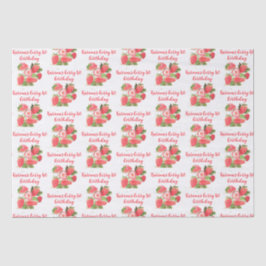 Papel De Seda Fresa Berry Sweet 1er Cumpleaños fiesta Cute