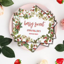 Papel De Seda Fresa primer cumpleaños Berry primero