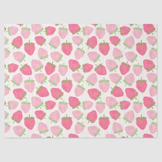 Papel De Seda Fresa Rosa Dulce y Afruutado  (Anverso)