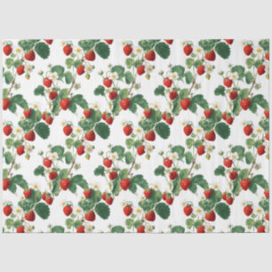 Papel De Seda Fresas acuarela
