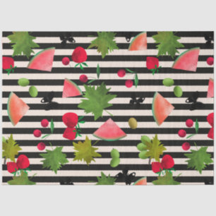 Papel De Seda Fresas acuáticas fruta cocina verano brillante