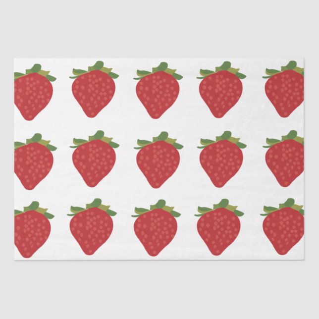 Papel De Seda Fresas cumpleaños verano fresas (Anverso)