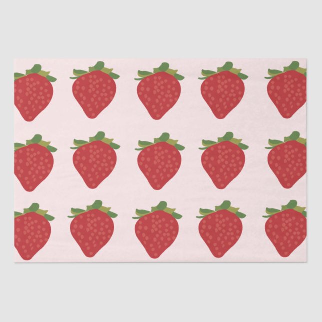 Papel De Seda Fresas cumpleaños verano fresas (Anverso)