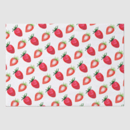 Papel De Seda Fresas de Acuarela Dulce