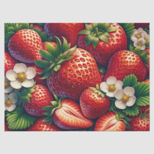 Papel De Seda Fresas Decoupage