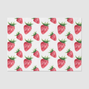 Papel De Seda Fresas (Diseño 50 Serie Roja)