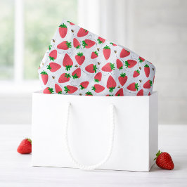 Papel De Seda Fresas Dulces Caprichosas Abejas