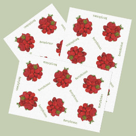 Papel De Seda Fresas Rojas Berrylicias