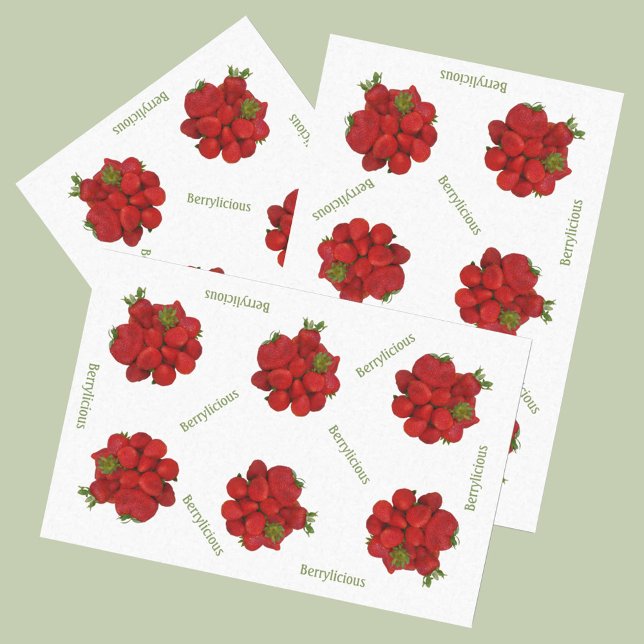 Papel De Seda Fresas Rojas Berrylicias (Subido por el creador)