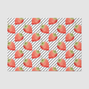Papel De Seda Fresas Rojas (Diseño 49 Serie Roja)