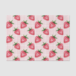 Papel De Seda Fresas Rojas (Diseño 9 Serie Roja)