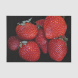 Papel De Seda Fresas rojas frescas