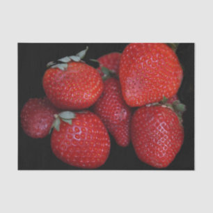 Papel De Seda Fresas rojas frescas