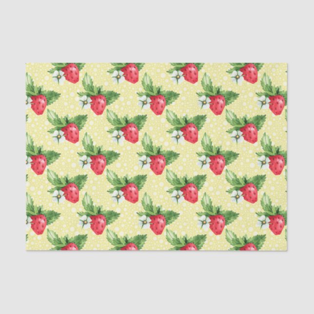 Papel De Seda Fresas (serie 12 amarillas/Naranjas) (Anverso)
