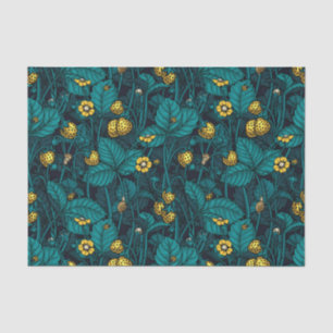 Papel De Seda Fresas silvestres, amarillas y azules