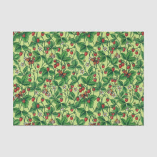 Papel De Seda Fresas silvestres de cebada de miel