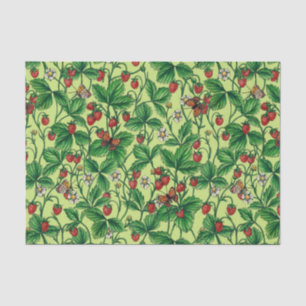 Papel De Seda Fresas silvestres de cebada de miel