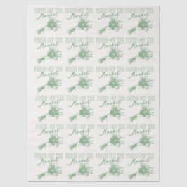 Papel De Seda Fresco de la ducha verde de novia del mercado