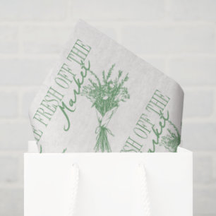 Papel De Seda Fresco Salido del Mercado: Desayuno Nupcial Verde