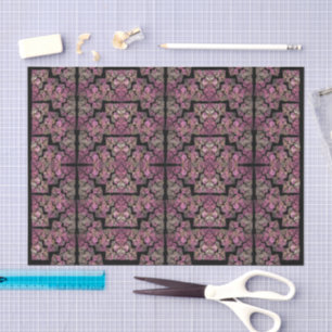 Papel De Seda Frescoa ventana de vidrio emplomado - arte fractal