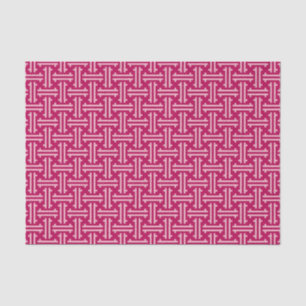 Papel De Seda Fret chino Art Deco, rosa fucsia