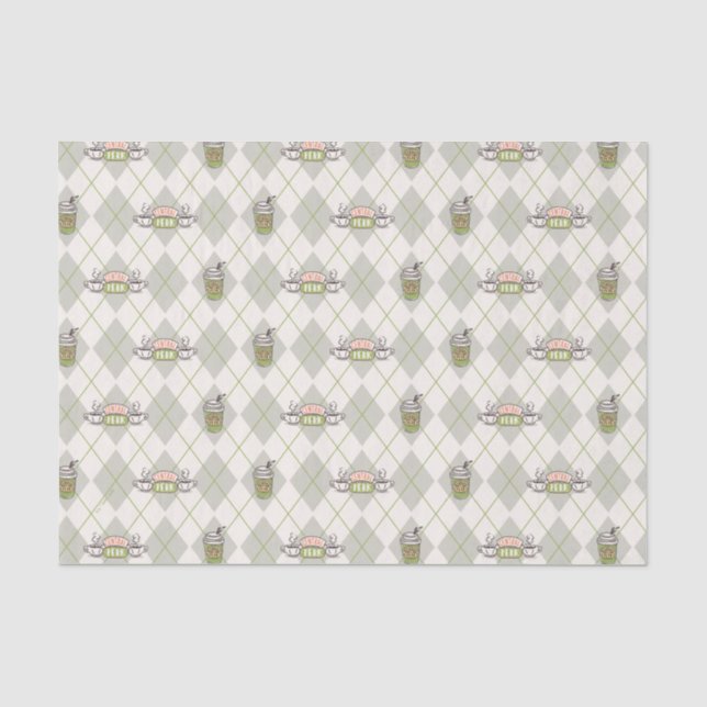 Papel De Seda FRIENDS™  | Patrón de Argyle de Central Perk (Anverso)