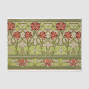 Papel De Seda Frieze Border Art Nouveau Floral