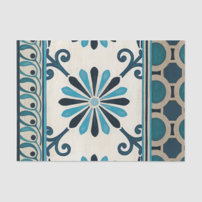 Papel De Seda Frisa índigo no embellecida II (Anverso)