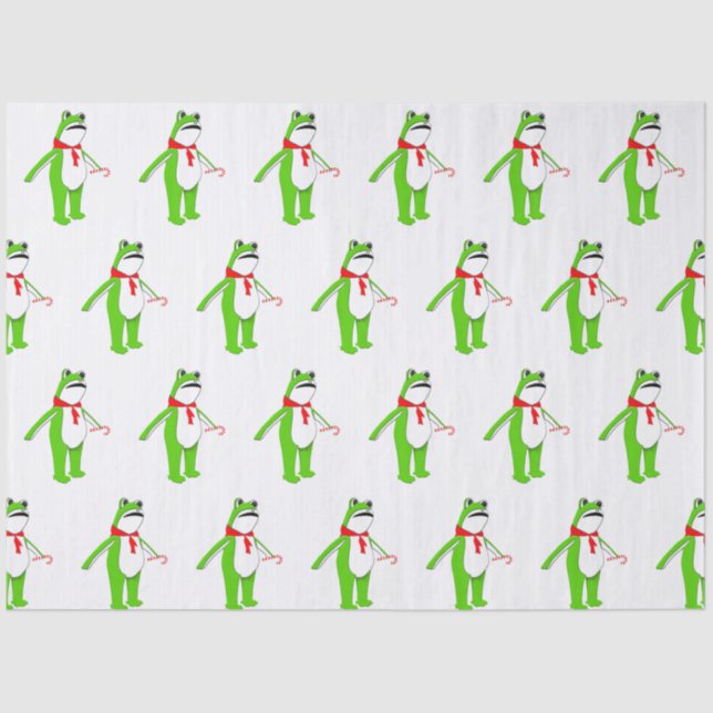 Papel De Seda Frog Christmas Holiday (Anverso)