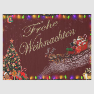 Papel De Seda Frohe Weihnachten