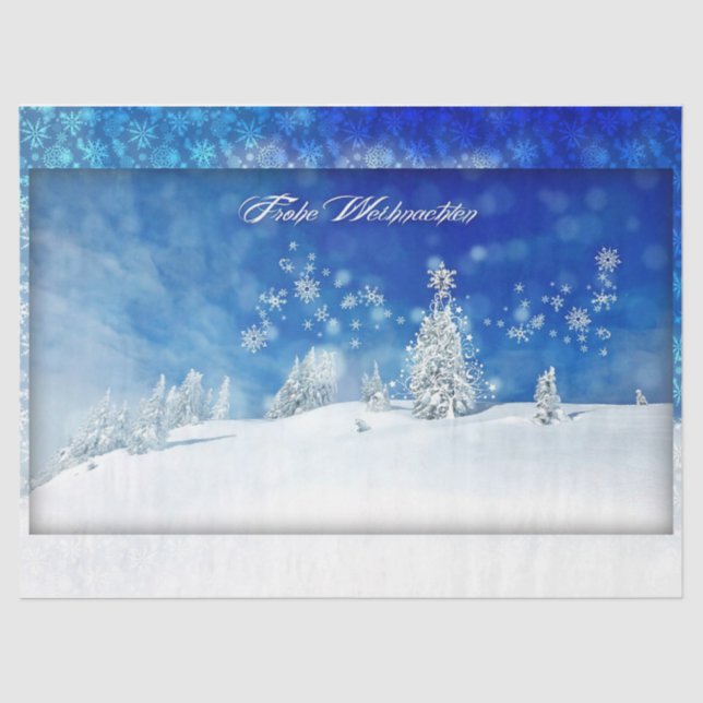 Papel De Seda Frohe Weihnachten (Anverso)