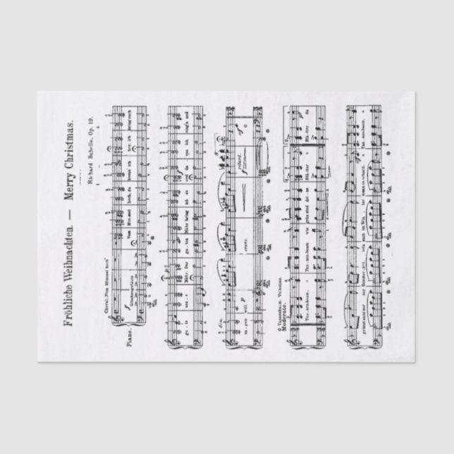 Papel De Seda Fröhliche Weihnachten Merry Christmas German (Anverso)