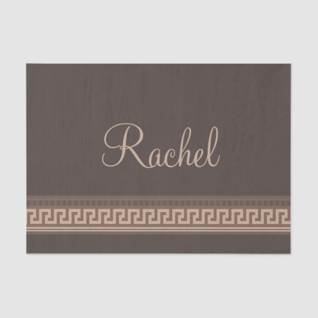 Papel De Seda Frontera de clave griega (Anverso)