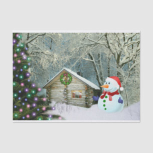 Papel De Seda Frosty El Hombre De Nieve En La Cabina