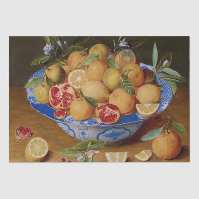 Papel De Seda Fruit Still Life por Jacob van Hulsdonck Decoupage (Anverso)