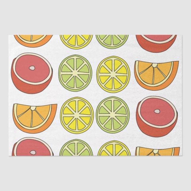 Papel De Seda Fruta cítrica  (Anverso)