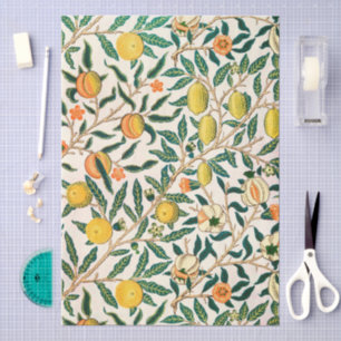 Papel De Seda Fruta de granada vintage de William Morris